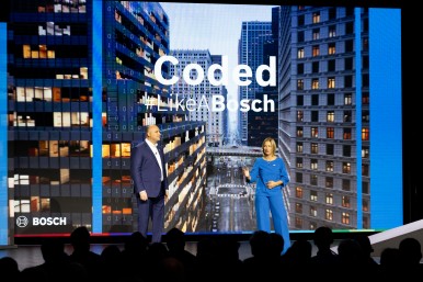 Tanja Rückert, member of the board of management of Robert Bosch GmbH, and Paul  ...